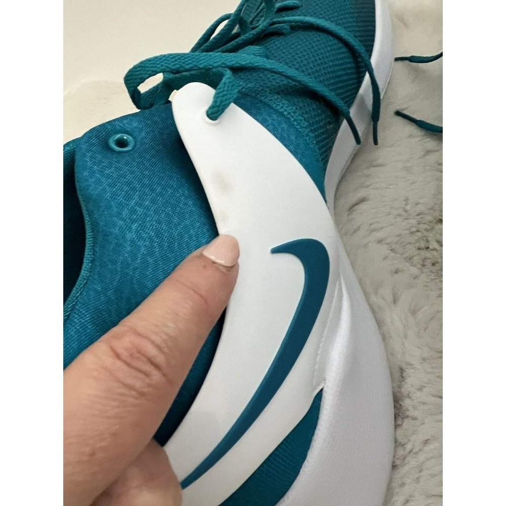 NEW Nike KD Trey 5 IV Mens Basketball Shoes 17 Teal Blue /White MSRP$100 - Picture 6 of 8